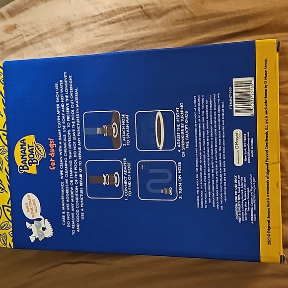 Banana Boat Sprinkler Splash Mat for Dogs New in Box - Picture 2 of 7